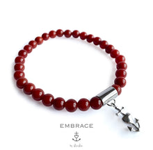 Afbeelding in Gallery-weergave laden, Agaat rode armband met bedel