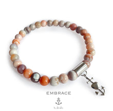 Afbeelding in Gallery-weergave laden, Botswana Agaat armband met bedel