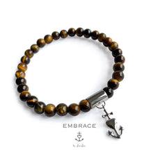 Afbeelding in Gallery-weergave laden, Tijgeroog armband met bedel