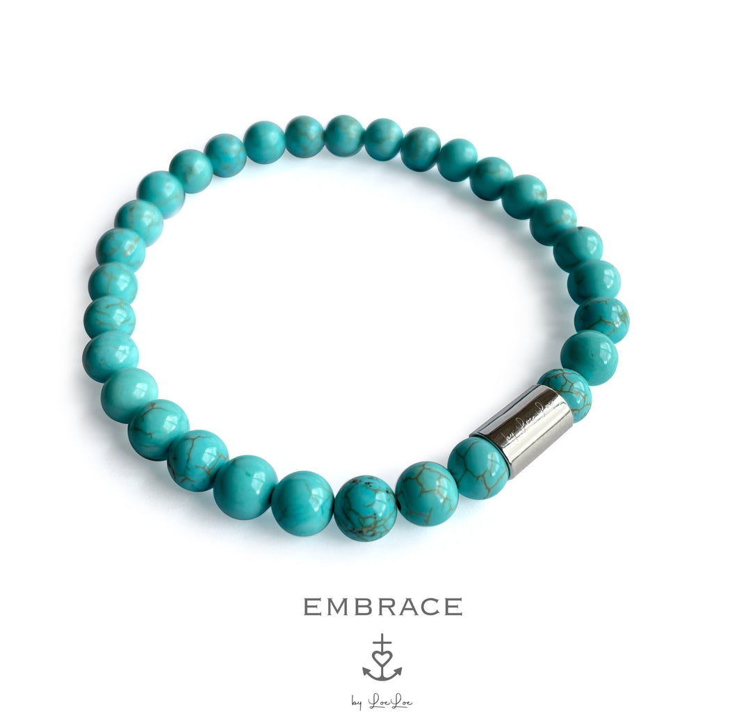 Turquoise matte armband