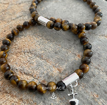Afbeelding in Gallery-weergave laden, Tijgeroog armband met bedel

